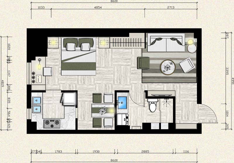 nội thất chung cư Vinhomes Smart City